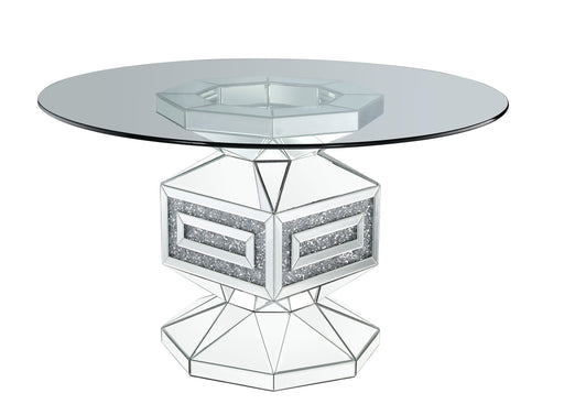 noralie-clear-glass-mirrored-faux-diamonds-dining-table-1