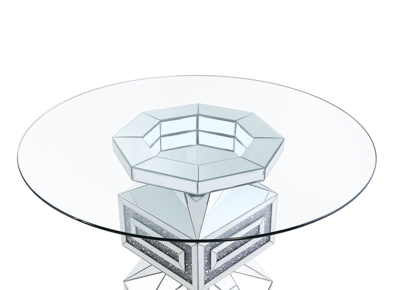 noralie-clear-glass-mirrored-faux-diamonds-dining-table-3