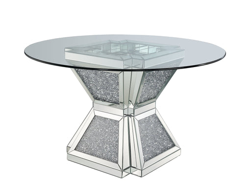 noralie-clear-glass-mirrored-faux-diamonds-dining-table-1