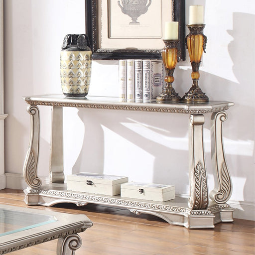 northville-antique-silver-clear-glass-sofa-table-1