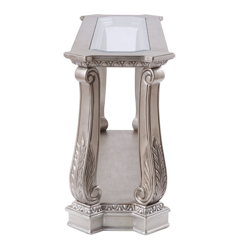 northville-antique-silver-clear-glass-sofa-table-4