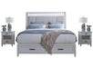 Parker House Americana Modern Bedroom Queen Shelter Bed with 2 Nightstands