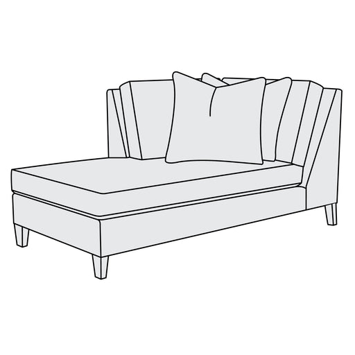 Mila Fabric Left Arm Bumper Chaise