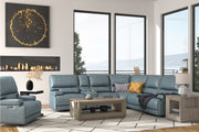 Parker Living Whitman - Verona Azure - Powered By Freemotion 6 Piece Modular Power Reclining Sectional with Power Adjustable Headrests