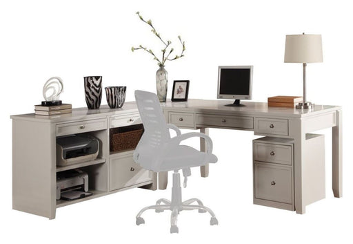 Parker House Boca L Shape Desk with Credenza and Lateral File
