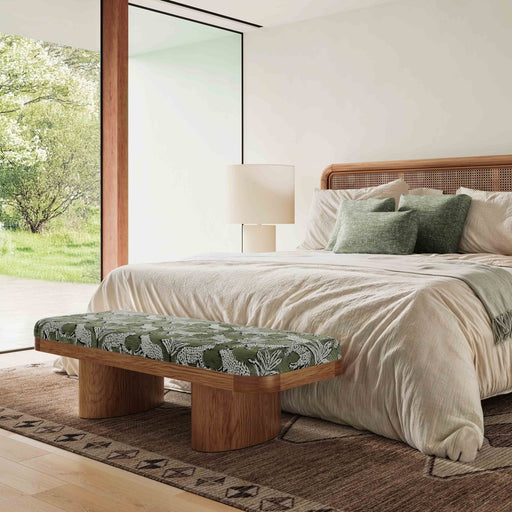 ollie-olive-green-leopard-jacquard-bench-2