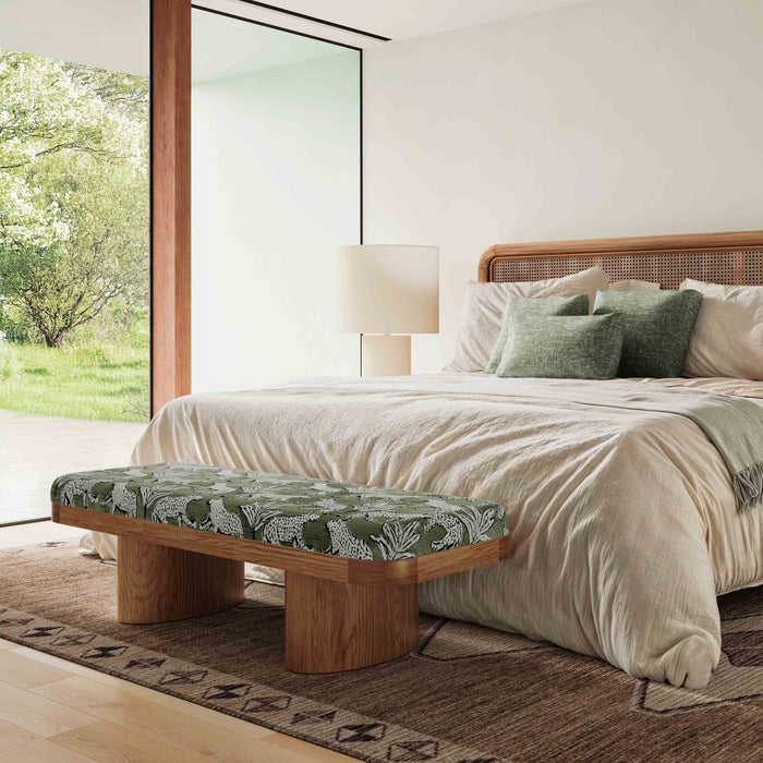 ollie-olive-green-leopard-jacquard-bench-2