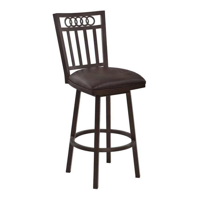 olympia-30-bar-height-metal-swivel-barstool-in-bandero-espresso-fabric-and-auburn-bay-finish-1