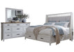 Parker House Americana Modern Bedroom King Shelter Bed with Dresser and Mirror