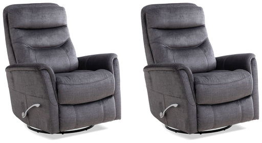 Parker Living Gemini - Capri Charcoal Swivel Glider Recliner Two Pack