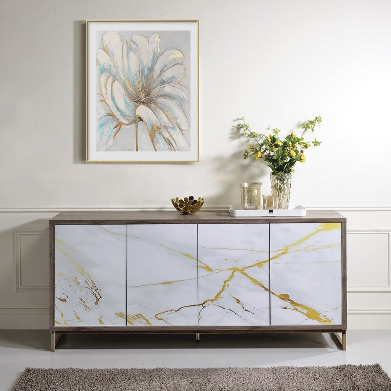 paavan-white-marble-paint-oak-champagne-console-cabinet-1
