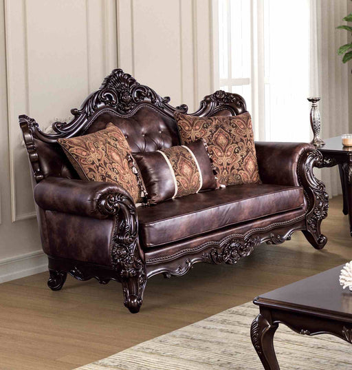 palencia-loveseat-dark-cherry-light-brown-1