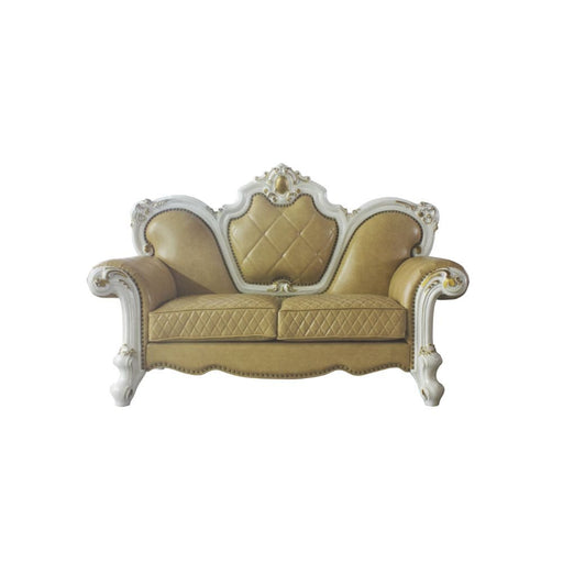 picardy-butterscotch-leatherette-antique-pearl-loveseat-w-3-pillows-2