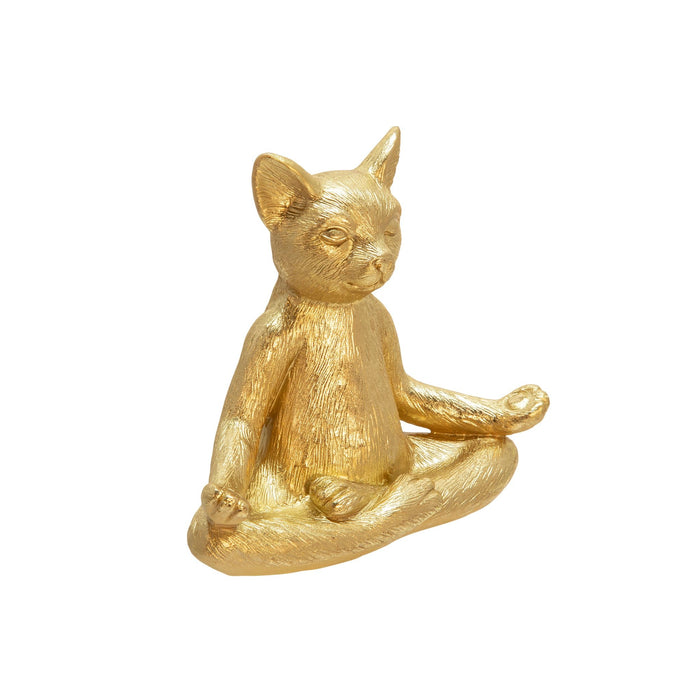 polyresin-7-yoga-cat-gold-2