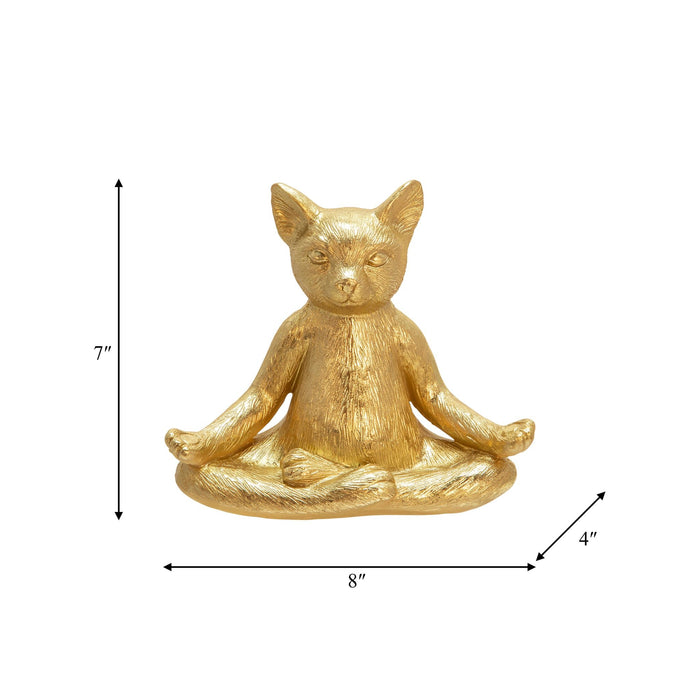 polyresin-7-yoga-cat-gold-5