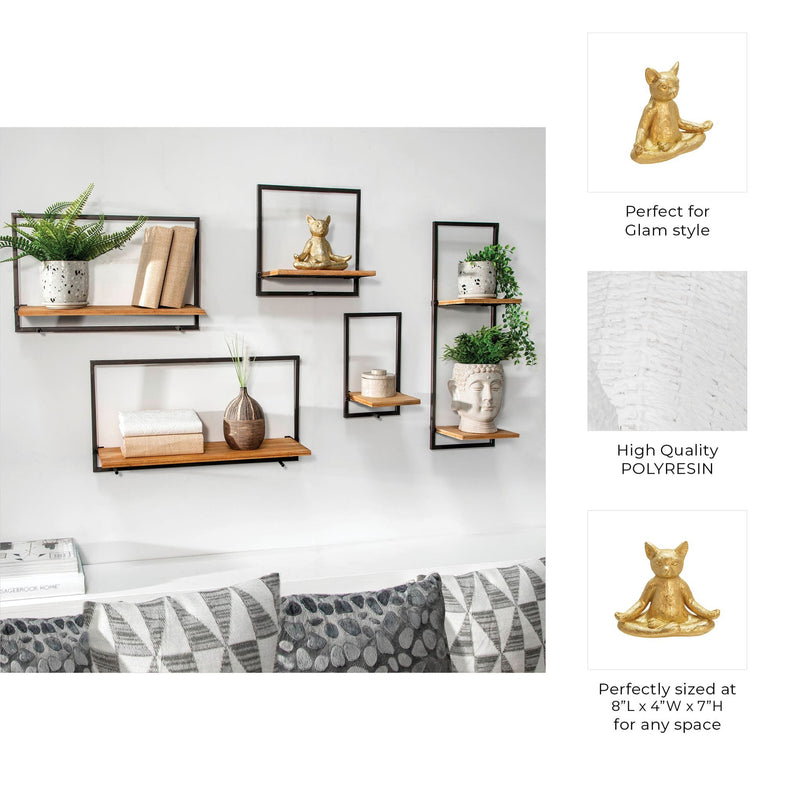 polyresin-7-yoga-cat-gold-6