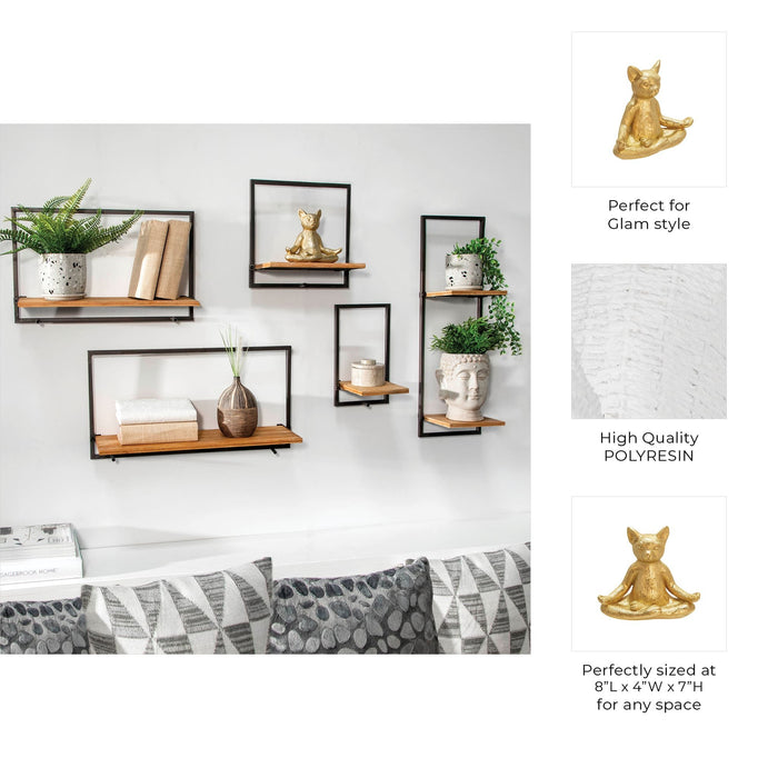 polyresin-7-yoga-cat-gold-6