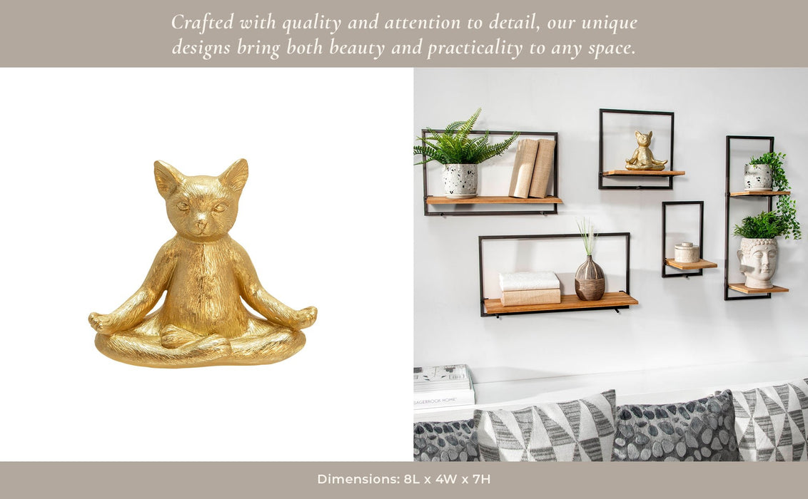 polyresin-7-yoga-cat-gold-9