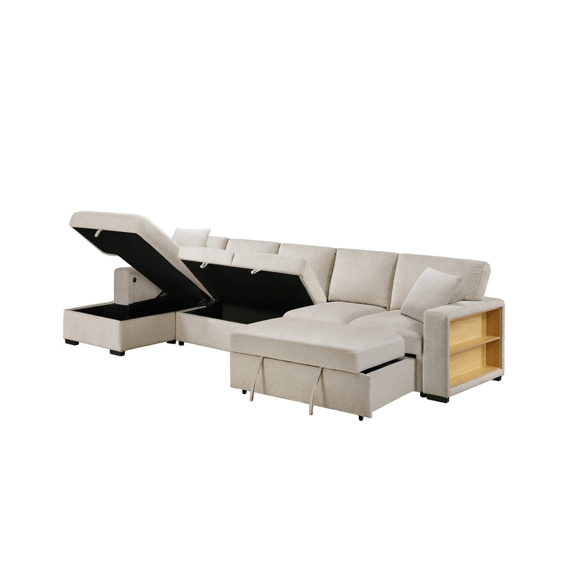 pompano-beige-3-sectional-with-left-chaise-pull-out-bed-hidden-storages-and-shelves-charging-ports-1