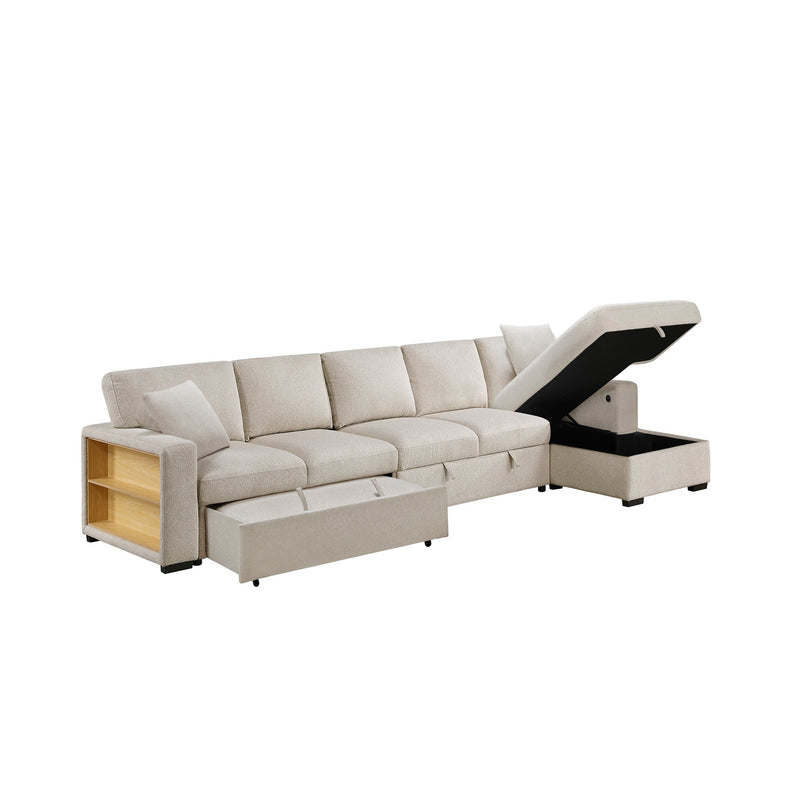 pompano-beige-3-sectional-with-right-chaise-pull-out-bed-hidden-storages-and-shelves-charging-ports-3