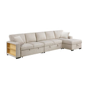pompano-beige-3-sectional-with-right-chaise-pull-out-bed-hidden-storages-and-shelves-charging-ports-4