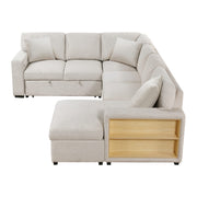 pompano-beige-4-sectional-with-right-chaise-pull-out-bed-hidden-storages-and-shelves-charging-ports-6