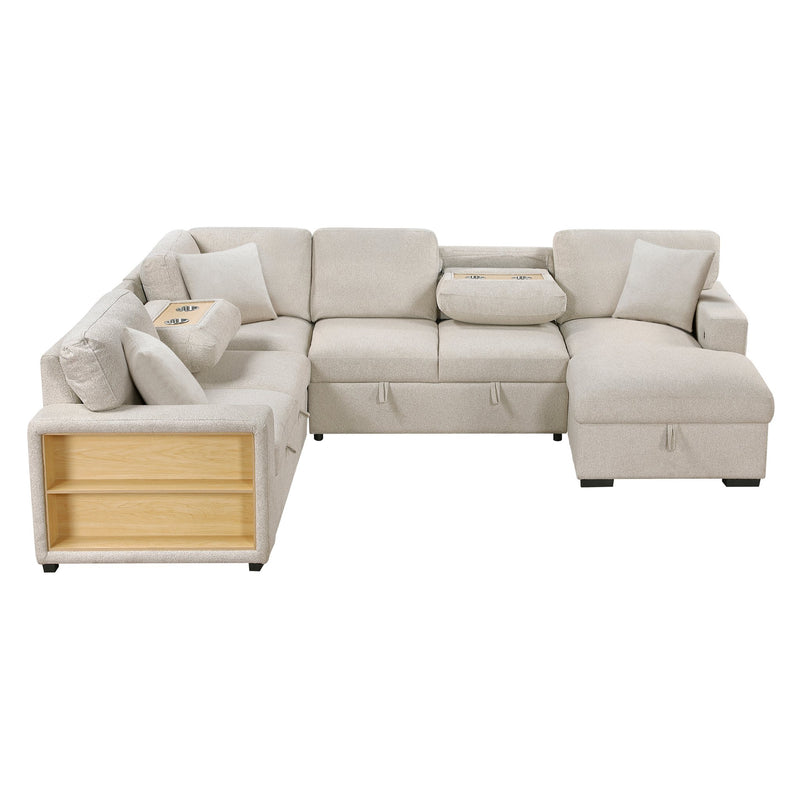 pompano-beige-4-sectional-with-right-chaise-pull-out-bed-hidden-storages-and-shelves-charging-ports-9
