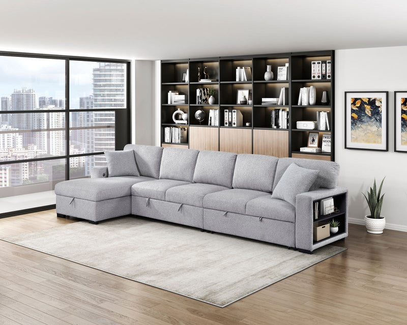 pompano-gray-3-sectional-with-left-chaise-pull-out-bed-hidden-storages-and-shelves-charging-ports-5