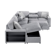 pompano-gray-4-sectional-with-left-chaise-pull-out-bed-hidden-storages-and-shelves-charging-ports-8