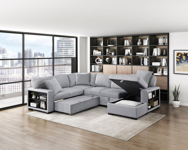pompano-gray-4-sectional-with-right-chaise-pull-out-bed-hidden-storages-and-shelves-charging-ports-2