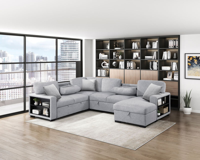 pompano-gray-4-sectional-with-right-chaise-pull-out-bed-hidden-storages-and-shelves-charging-ports-3