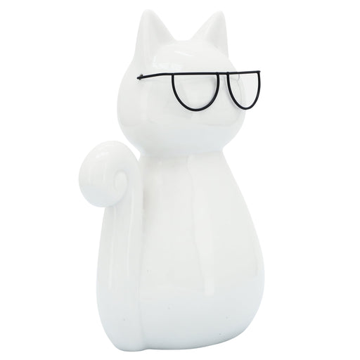 porcelain-7-h-cat-w-glasses-white-1