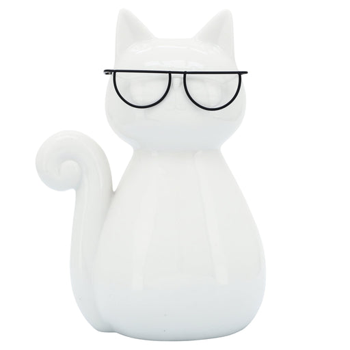 porcelain-7-h-cat-w-glasses-white-2