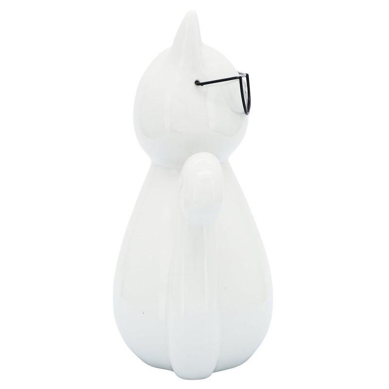 porcelain-7-h-cat-w-glasses-white-4