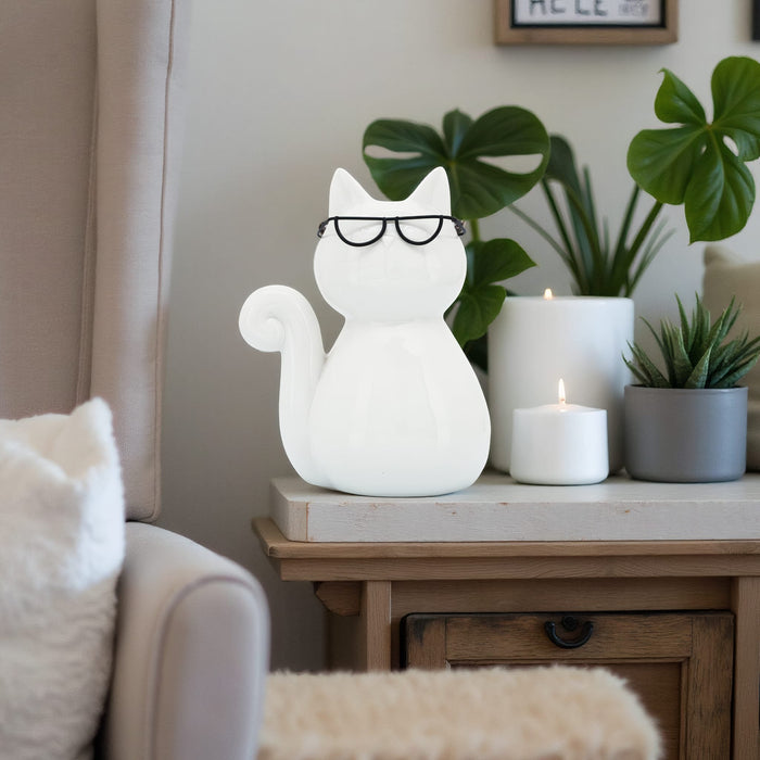 porcelain-8-h-cat-w-glasses-white-11