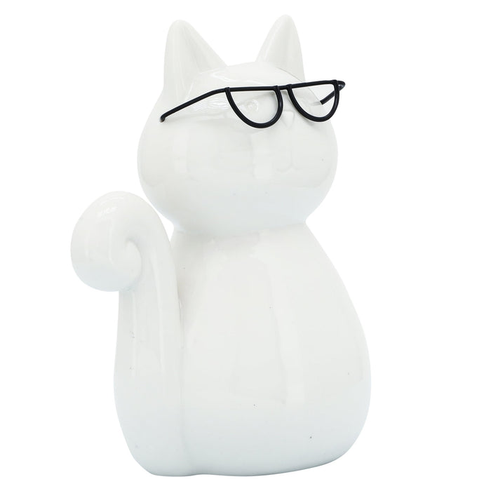 porcelain-8-h-cat-w-glasses-white-1