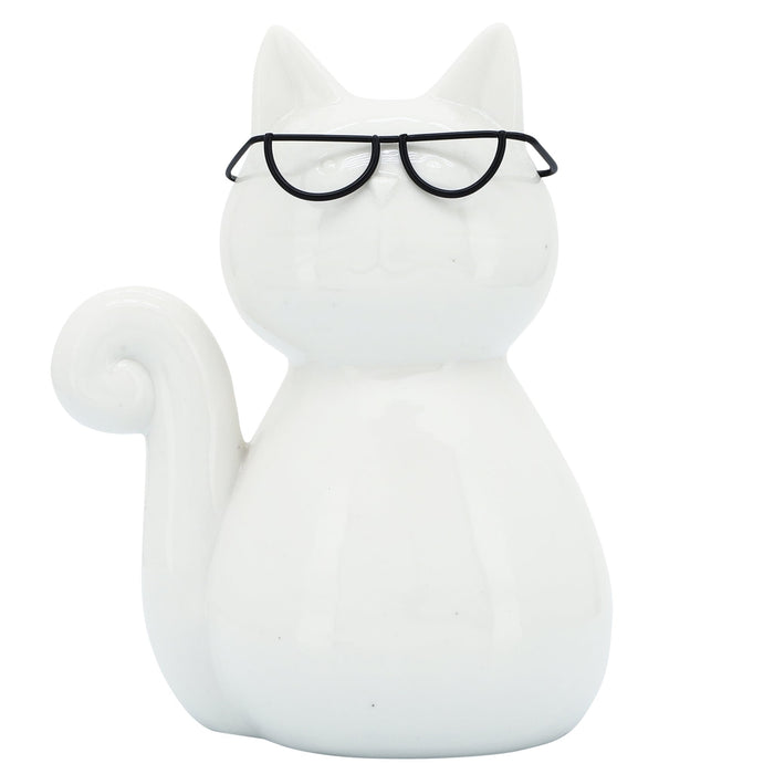 porcelain-8-h-cat-w-glasses-white-2