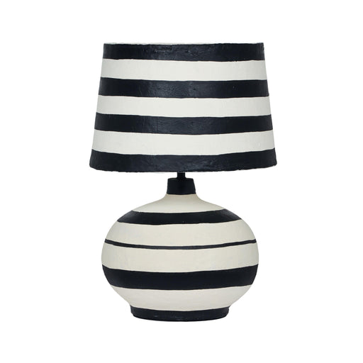 positano-black-striped-papier-mache-table-lamp-1