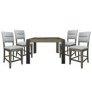 Parker House Cedar Fork - Dining 54 in. Square Counter Table with 4 counter stools