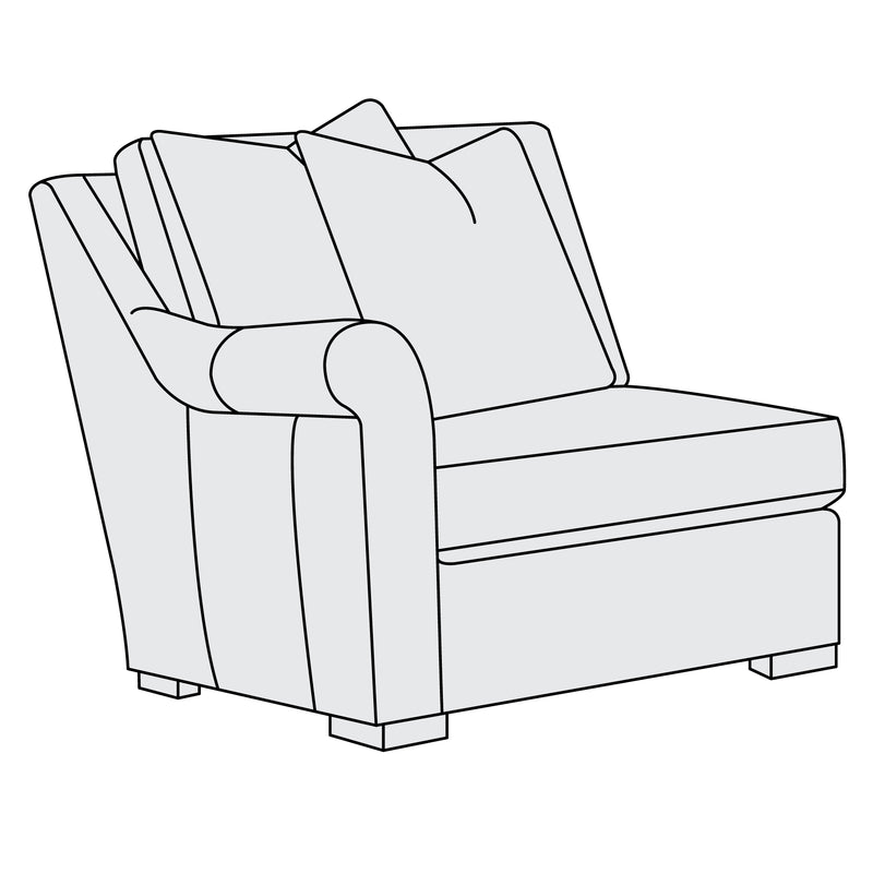 Keirnan Leather Right Arm Chair
