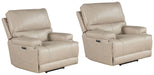 Parker Living Whitman - Verona Linen - Powered By Freemotion Cordless Power Recliner Two Pack