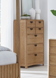 Parker House Escape - Bedroom Queen Poster Bed 2 Nightstands Dresser with Mirror and Chest
