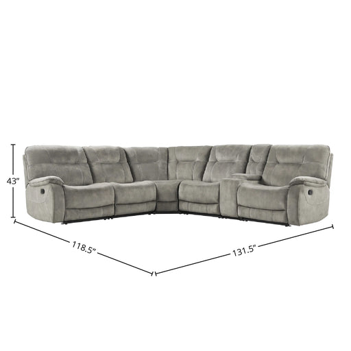 Parker Living Cooper - Shadow Natural 6 Piece Modular Manual Reclining Sectional