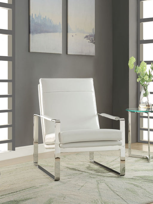 rafael-white-leatherette-stainless-steel-accent-chair-1