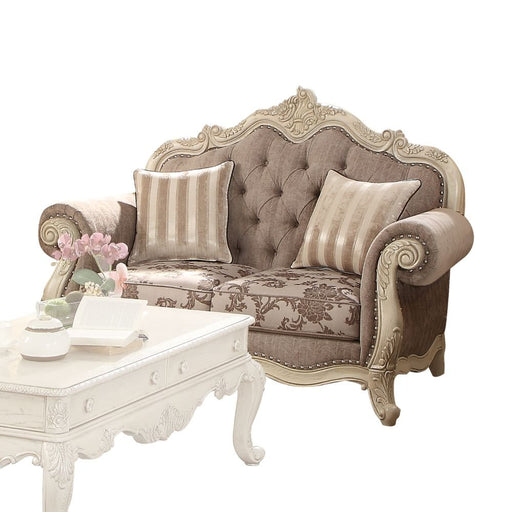 ragenardus-gray-fabric-antique-white-loveseat-w-2-pillows-1