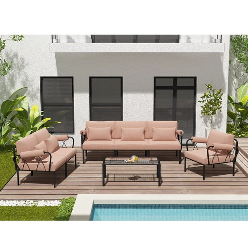 rajni-pink-fabric-black-patio-arm-chair-1