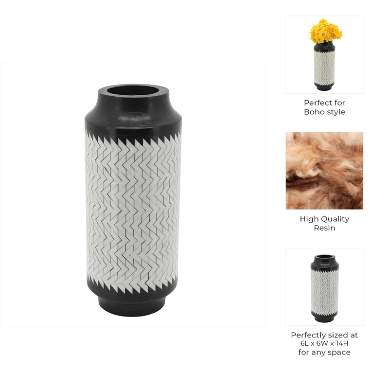 resin-14-h-chevron-vase-blk-white-9