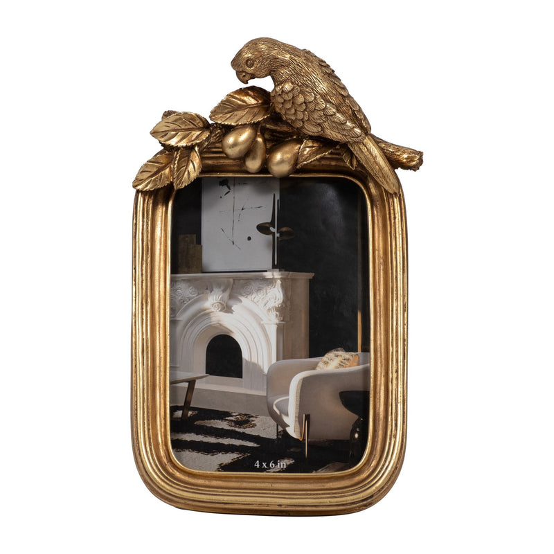 resin-4x6-bird-photo-frame-gold-1