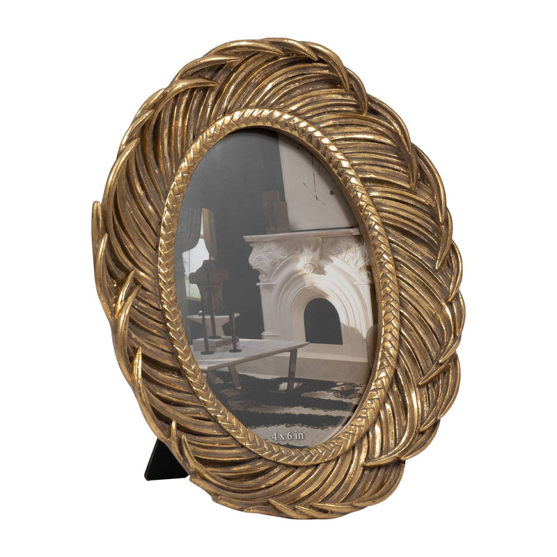 resin-4x6-feathers-around-photo-frame-gold-2