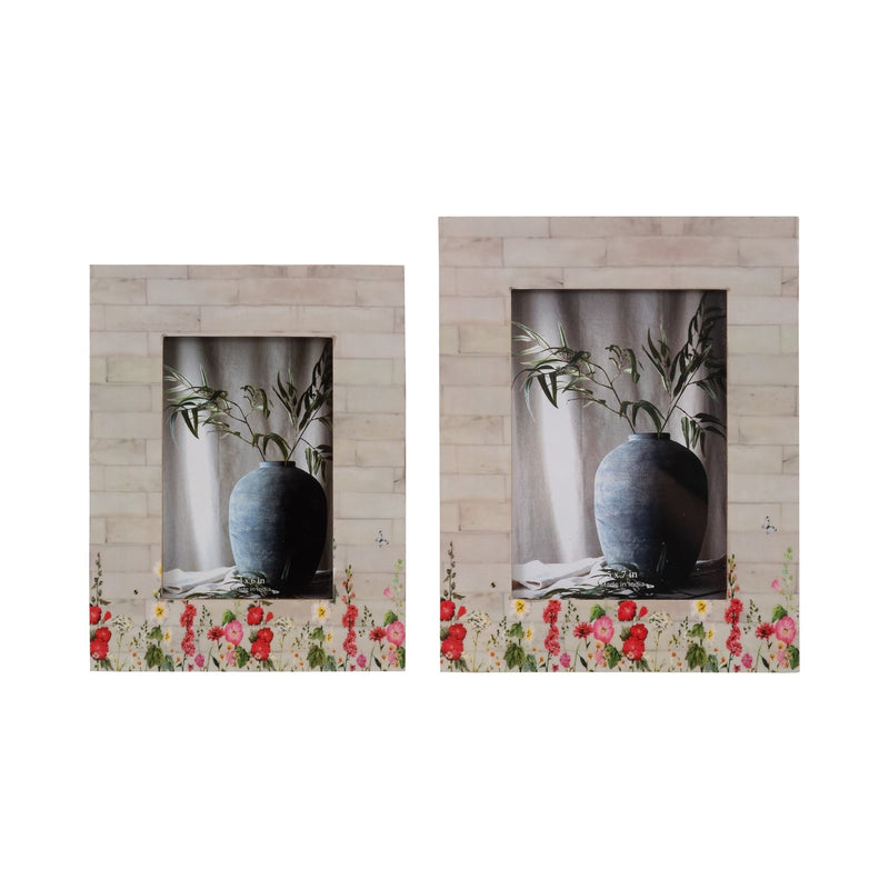 resin-4x6-pink-flower-field-photo-frame-multi-6